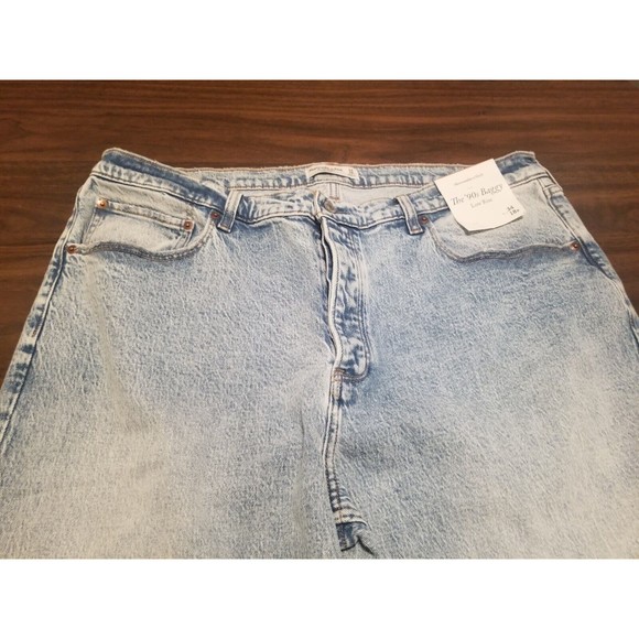 Abercrombie & Fitch The 90s Baggy Low Rise Jeans 34/18R Button Fly Denim New - Picture 2 of 5